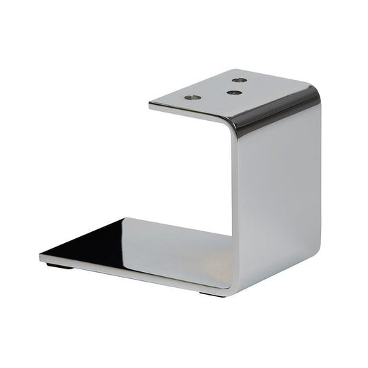 Massief stalen meubelpoot chroom design 15 bij 7 cm en hoogte 12 cm  (1 x 7 cm)