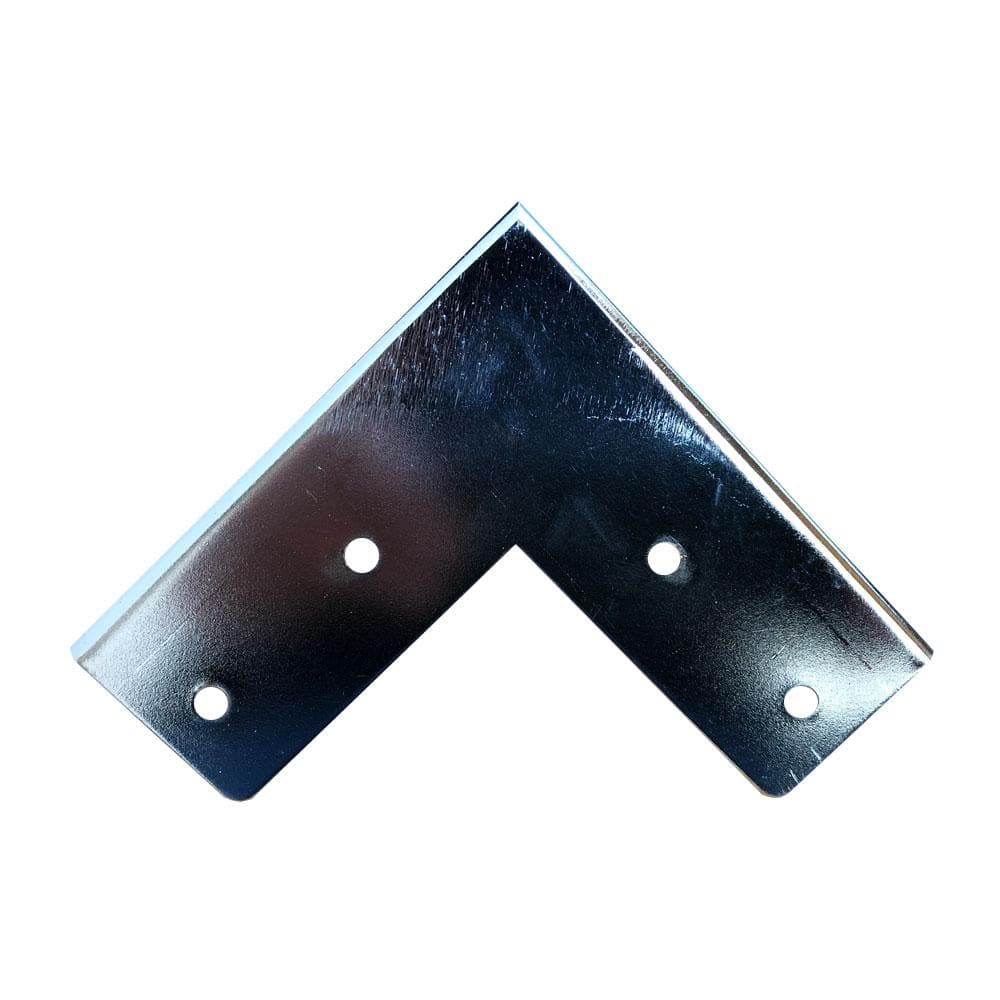 Stalen hoek meubelpoot chroom vierkant 10 bij 2,5 cm en hoogte 7 cm  (2,5 x 2,5 cm)