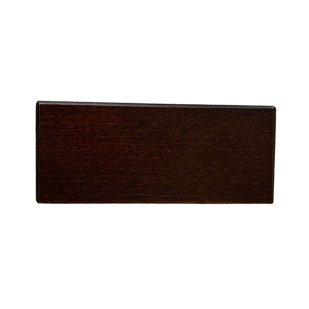 Meubelpoot bruin hoek 11 bij 11 cm en hoogte 4,5 cm  van massief hout