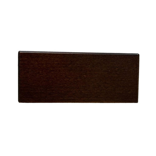 Meubelpoot bruin hoek 11 bij 11 cm en hoogte 4,5 cm  van massief hout