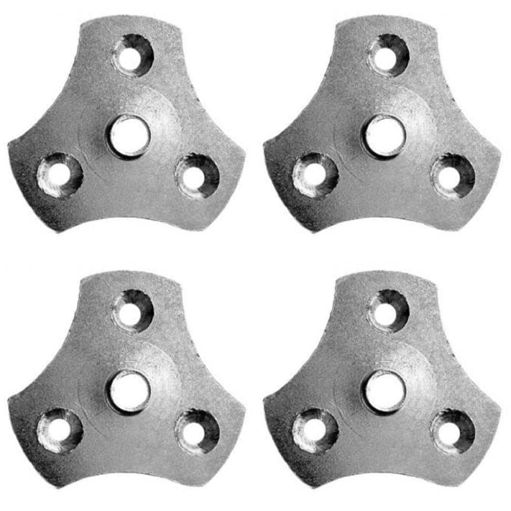 Stalen bevestigingsplaat verzinkt rond ø 5,6 cm en hoogte 0,3 cm  (M10)  - 4 stuks