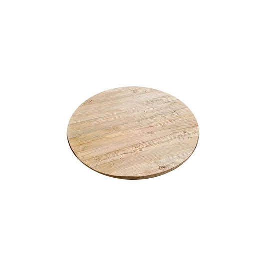 Salon tafelblad rond, diameter 40 cm en dikte 4 cm massief duurzaam elmwood