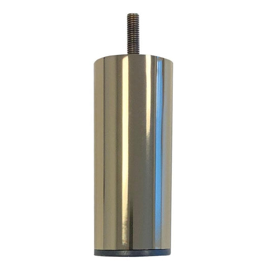 Stalen meubelpoot goud rond ø 5 cm en hoogte 14 cm  (M8)
