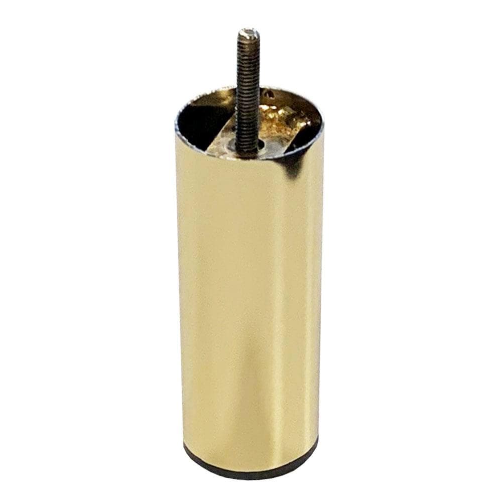 Stalen meubelpoot goud rond ø 5 cm en hoogte 14 cm  (M8)