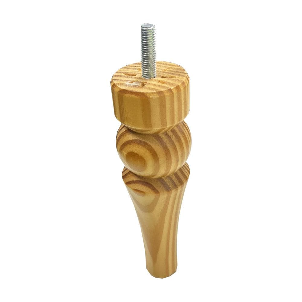 Meubelpoot grenen rond Ø 4,4 cm en hoogte 15 cm  van massief hout (M8)