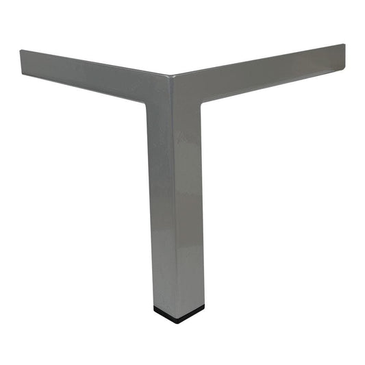 Stalen meubelpoot grijs hoek 3 bij 3 cm en hoogte 19 cm  (3 x 3 cm)