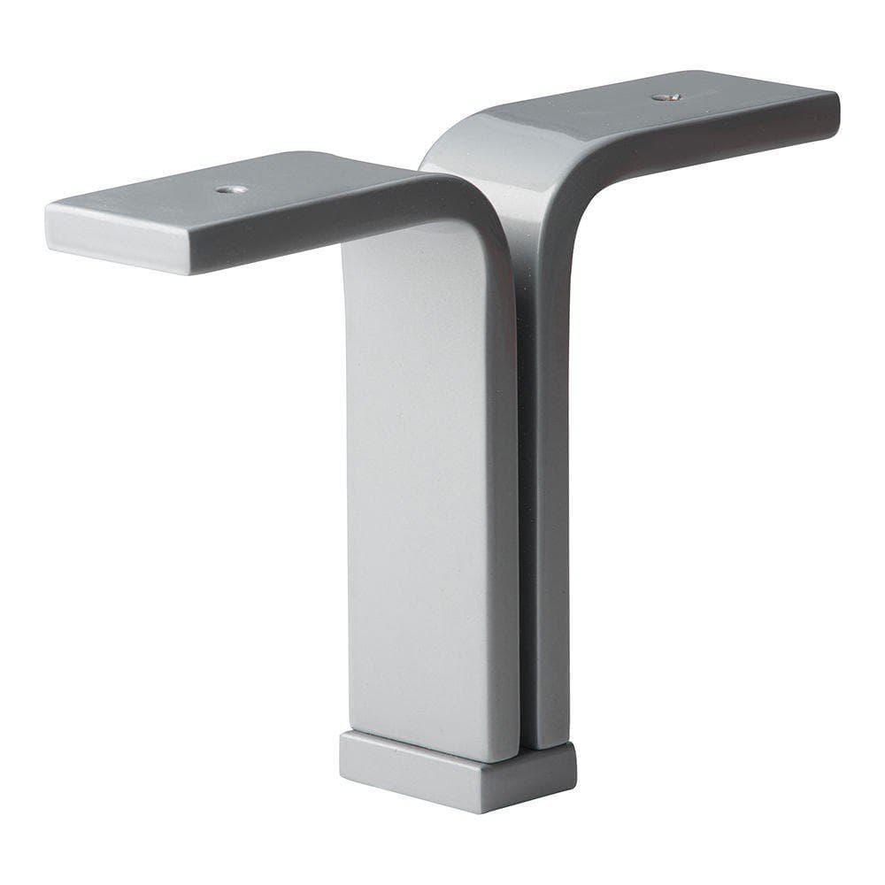 Massief stalen meubelpoot grijs design 18,5 bij 4 cm en hoogte 13 cm  (1 x 4 cm)