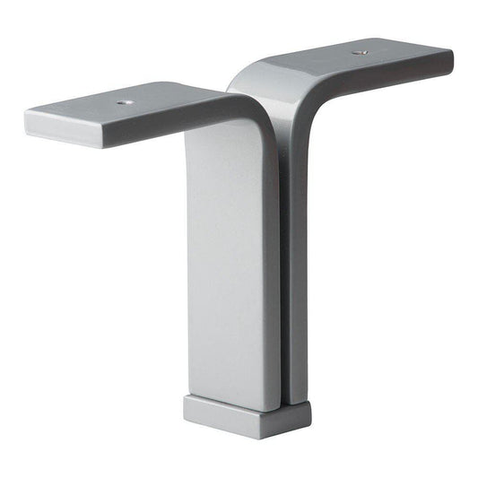 Massief stalen meubelpoot grijs design 18,5 bij 4 cm en hoogte 13 cm  (1 x 4 cm)
