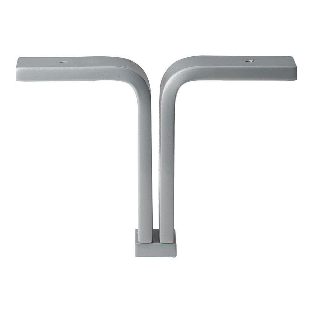 Massief stalen meubelpoot grijs design 18,5 bij 4 cm en hoogte 13 cm  (1 x 4 cm)
