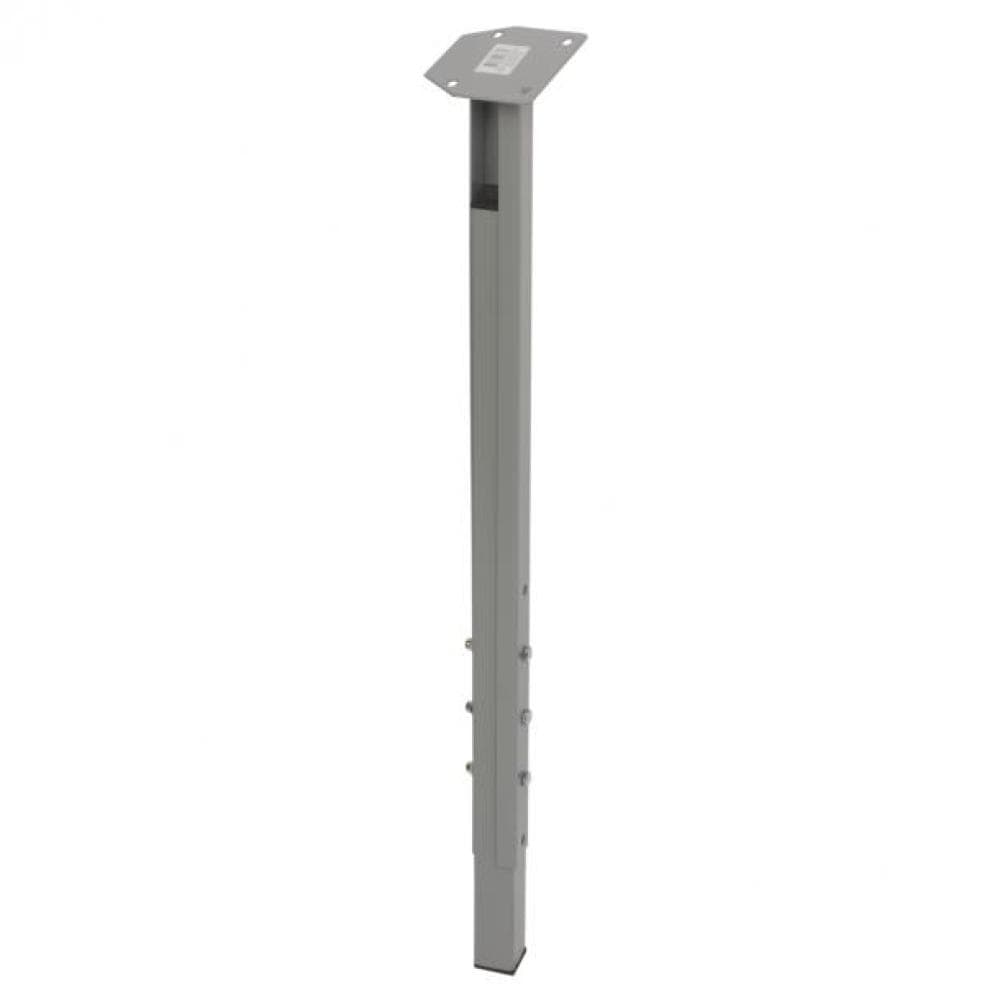 Stalen verstelbare tafelpoot grijs vierkant 3 bij 3 cm en hoogte 90 cm  (3 x 3 cm)