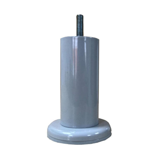 Stalen meubelpoot grijs rond ø 4,2 cm en hoogte 10 cm  (M8)