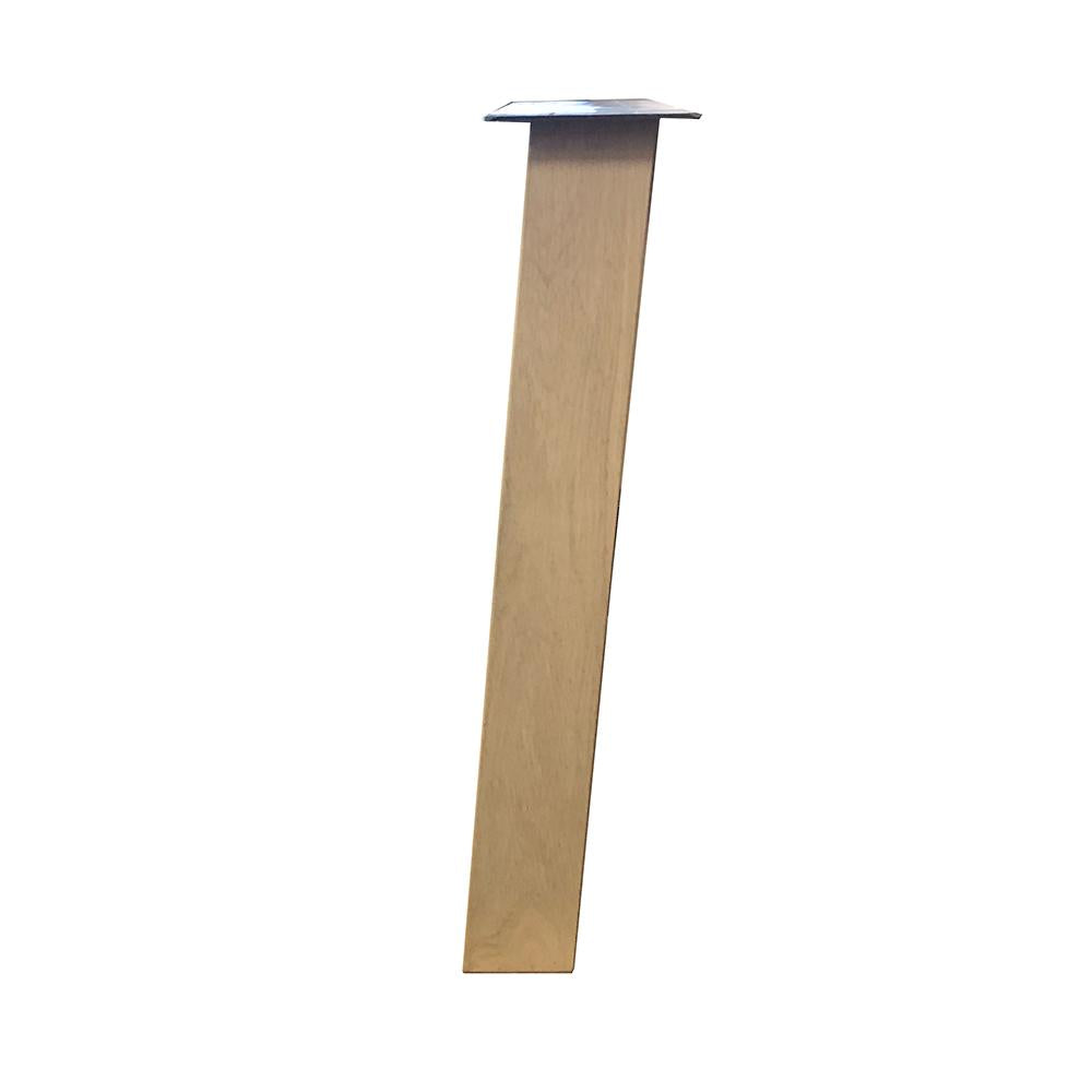 A-poot massief schuine eikenhout 90 bij 10 cm en hoogte 73 cm (10 x 10 cm)