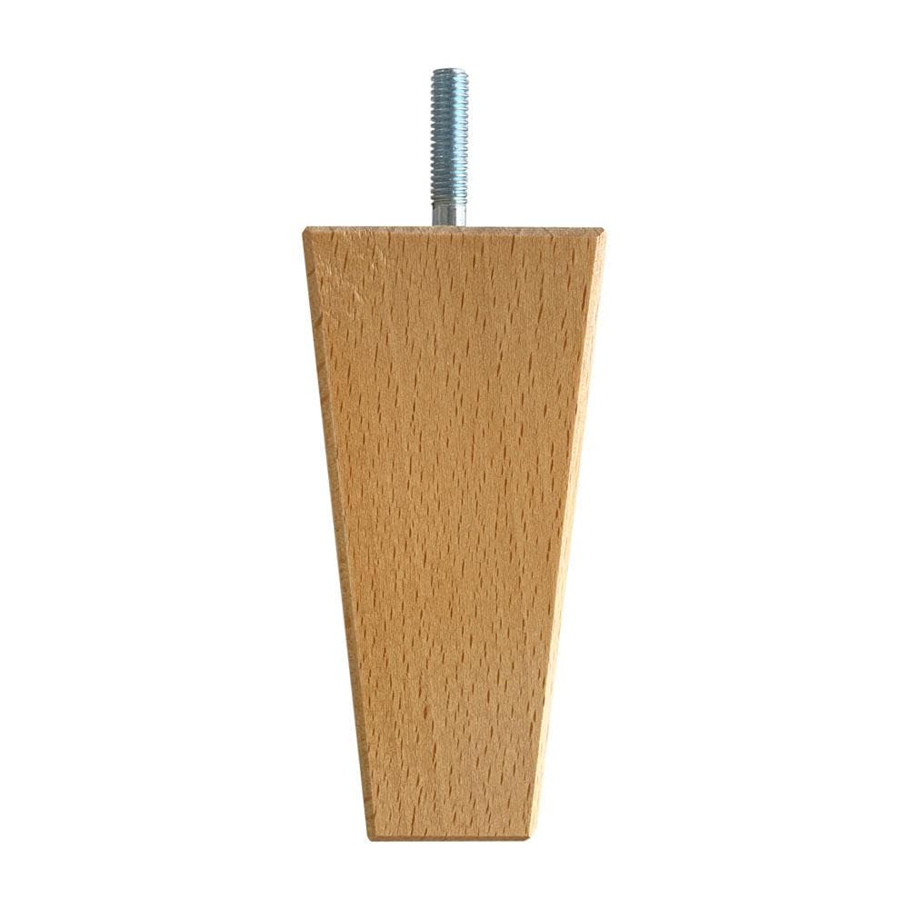 Meubelpoot  taps 5,5 bij 5,5 cm en hoogte 12 cm  van massief hout (M8)