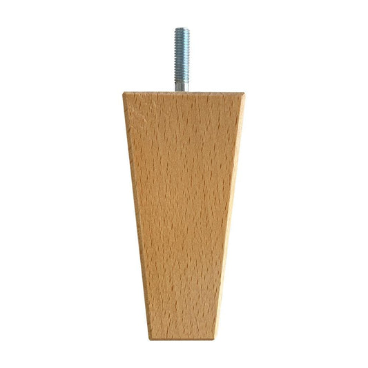 Meubelpoot  taps 5,5 bij 5,5 cm en hoogte 12 cm  van massief hout (M8)