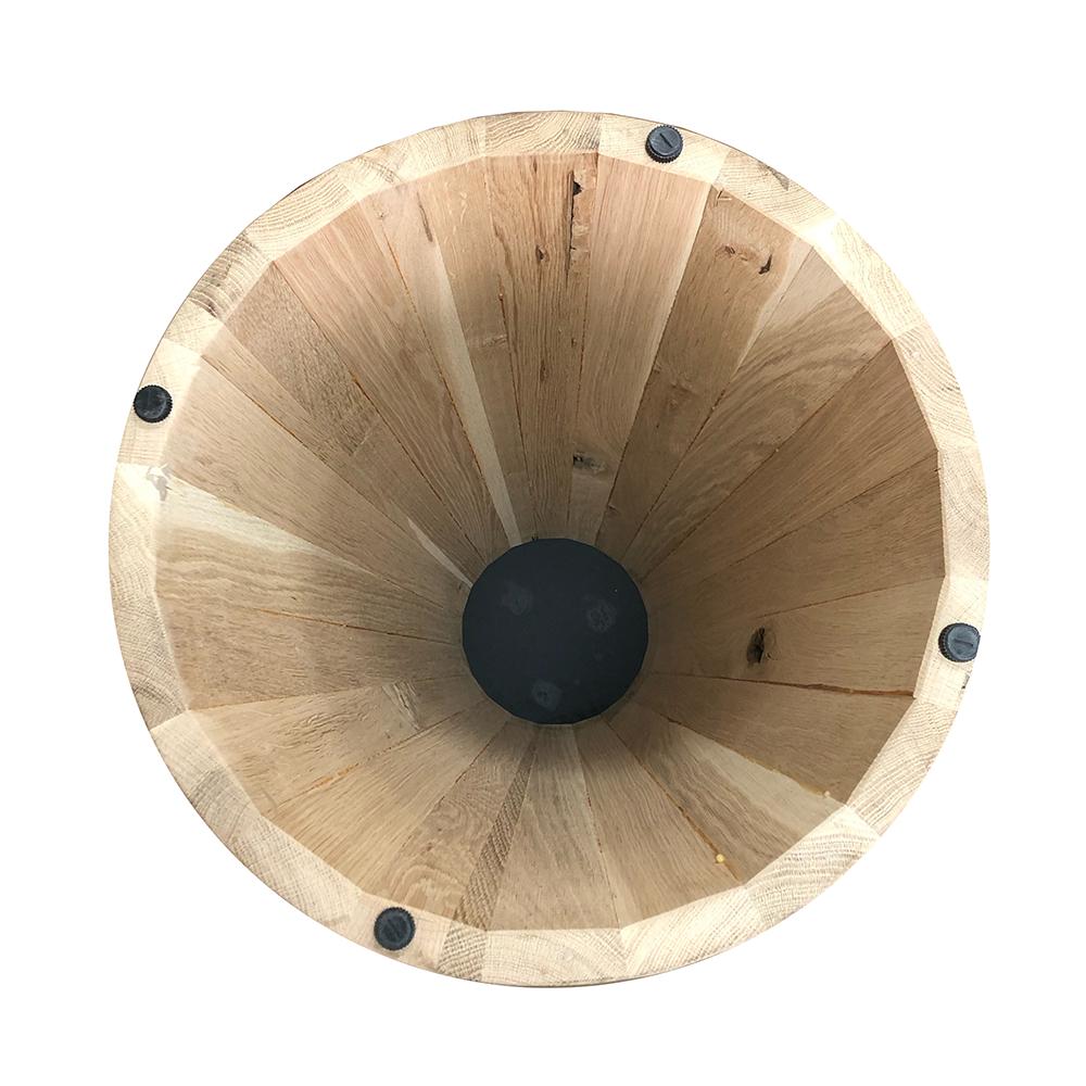 Eiken houten kegel tafelpoot conisch ø 45 cm en hoogte 74 cm