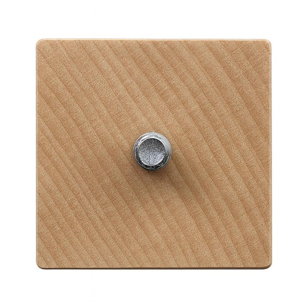 Meubelpoot  vierkant 6 bij 6 cm en hoogte 17 cm  van massief hout (M8) , taps 6 x 6 cm / 3,5 x 3,5 cm
