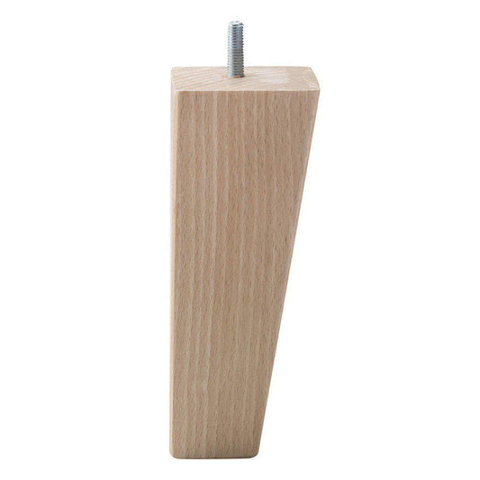Meubelpoot  vierkant 7,5 bij 7,5 cm en hoogte 20 cm  van massief hout (M8)