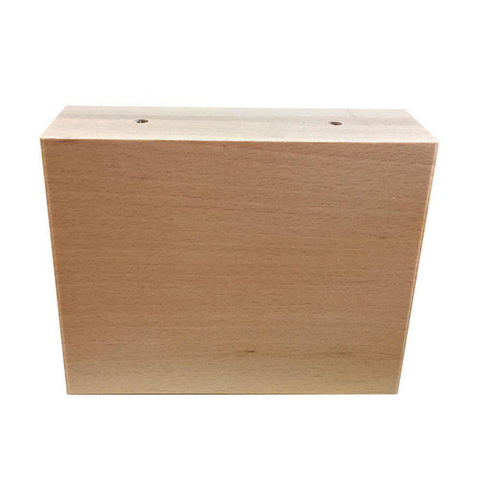 Meubelpoot rechthoek 15 bij 5 cm en hoogte 12 cm  van massief hout