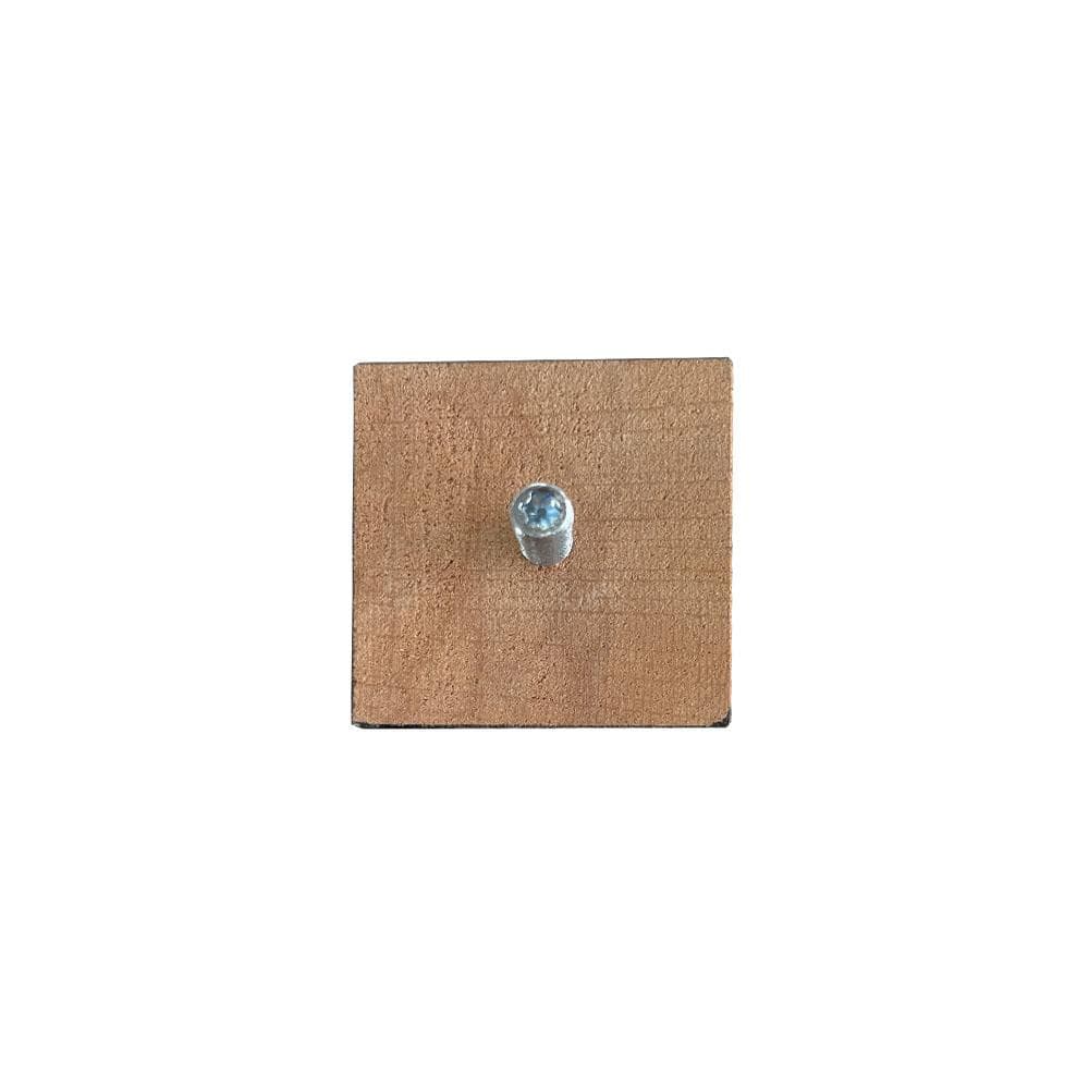 Meubelpoot zwart taps 5,5 bij 5,5 cm en hoogte 19,5 cm  van massief hout (M8)