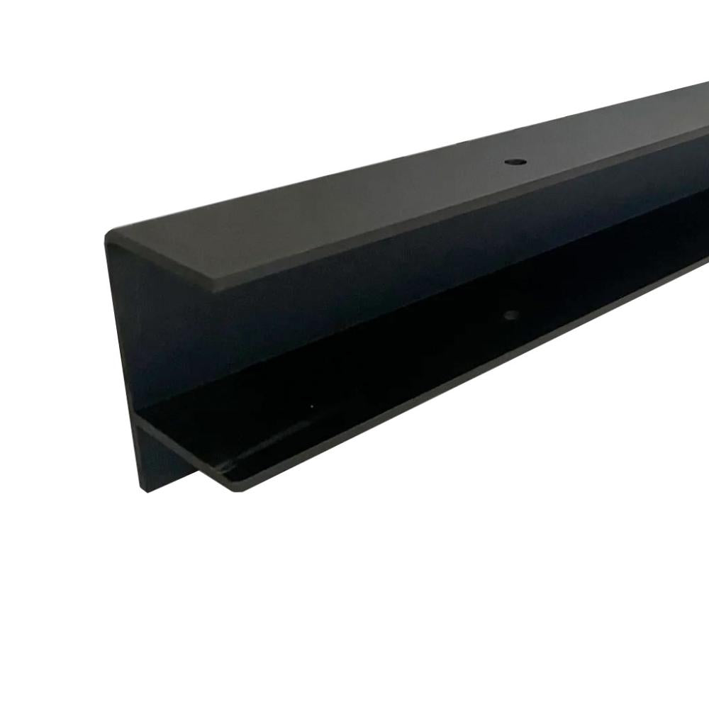 Massief stalen u-vorm muurbeugel zwart lengte 40 cm en hoogte 5 cm