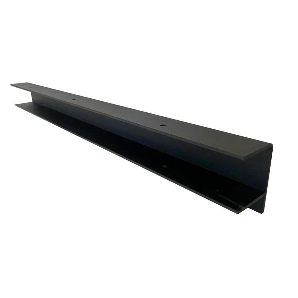 Massief stalen u-vorm muurbeugel zwart lengte 60 cm en hoogte 5 cm