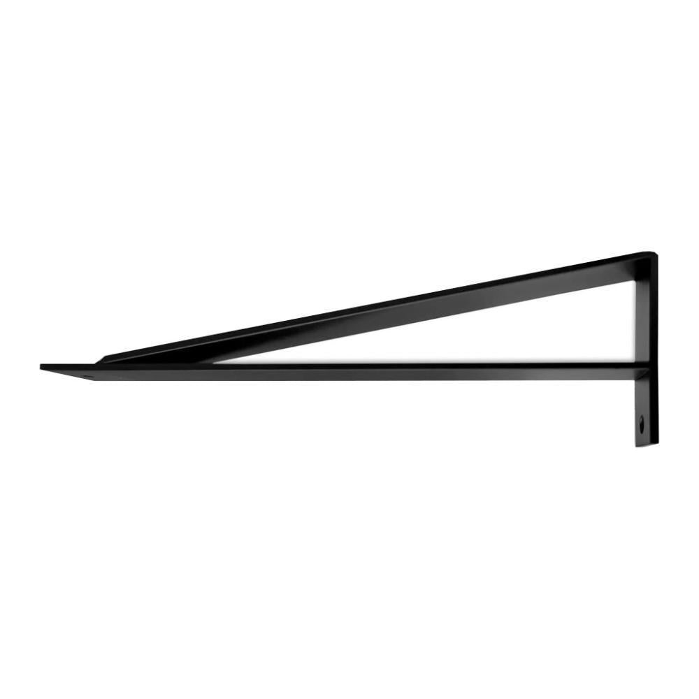 Massief stalen muurbeugel zwart diepte 28 cm en hoogte 15 cm