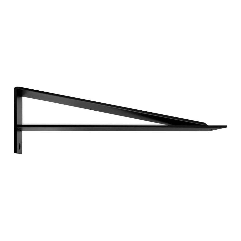 Massief stalen muurbeugel zwart diepte 28 cm en hoogte 15 cm