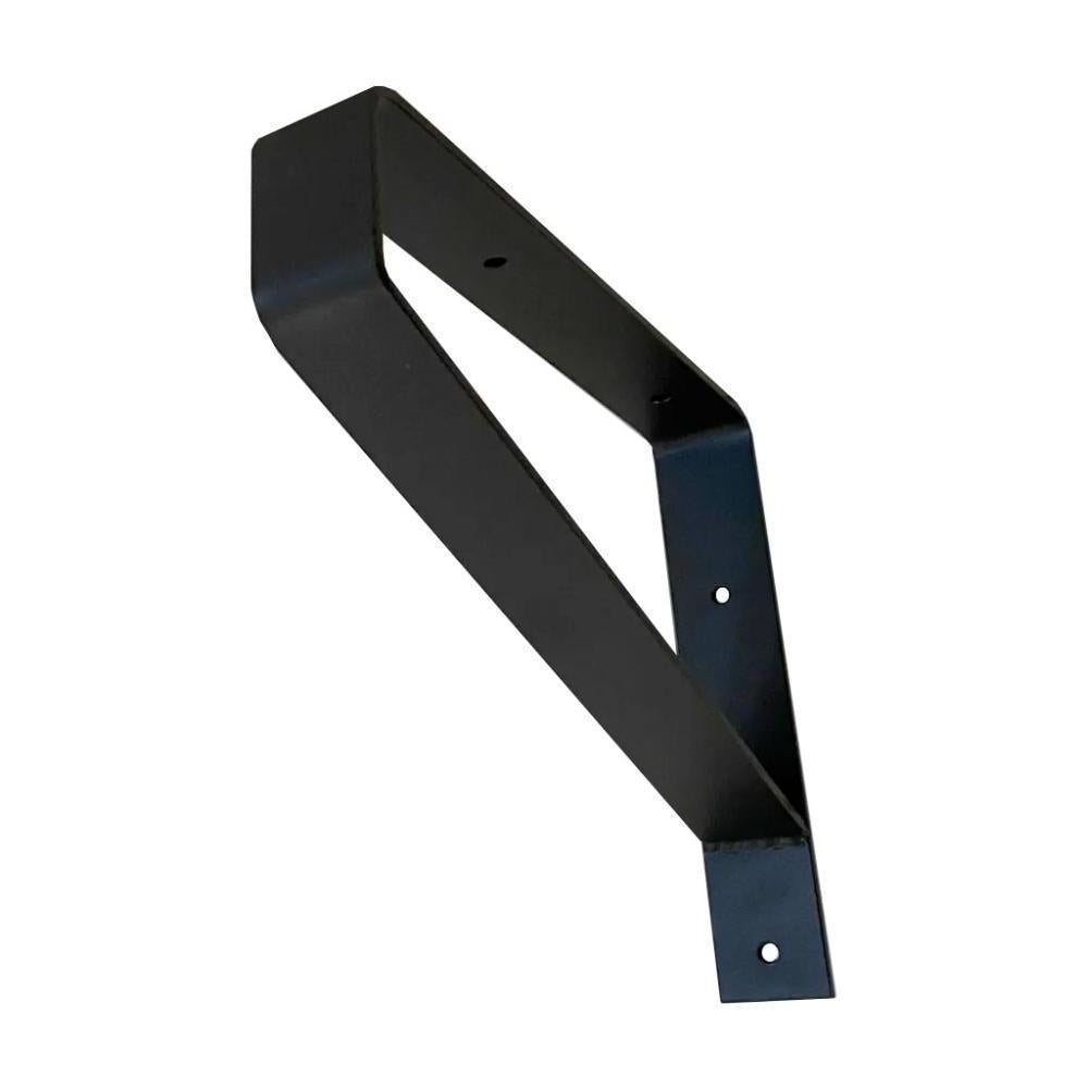 Massief stalen muurbeugel zwart diepte 25 cm en hoogte 15 cm