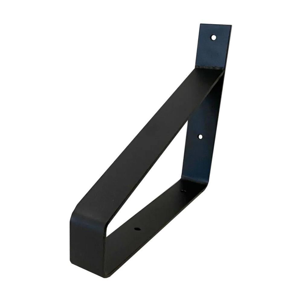 Massief stalen muurbeugel zwart diepte 30 cm en hoogte 15 cm