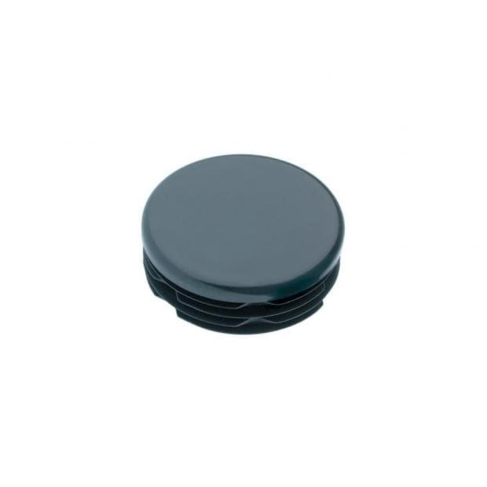 Inslagdop/meubeldop zwart rond Ø 4 cm en hoogte 0,4 cm  van kunststof - 4 stuks
