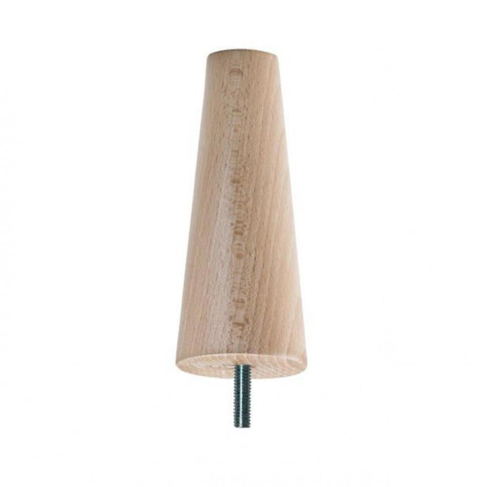 Meubelpoot  conisch 5,5 bij 5,5 cm en hoogte 12 cm  van massief hout (M8)