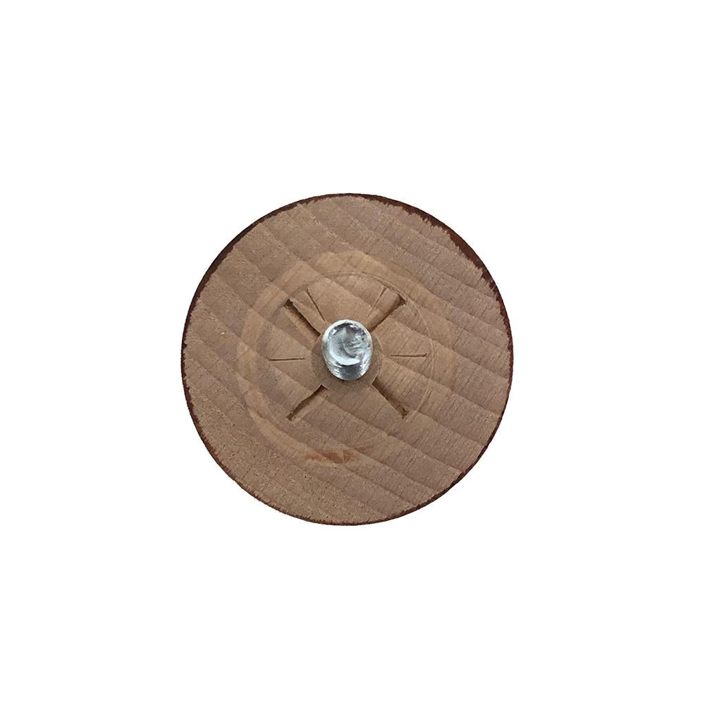 Meubelpoot kersen conisch Ø 6 cm / 3 cm en hoogte 16 cm van massief hout (M8)