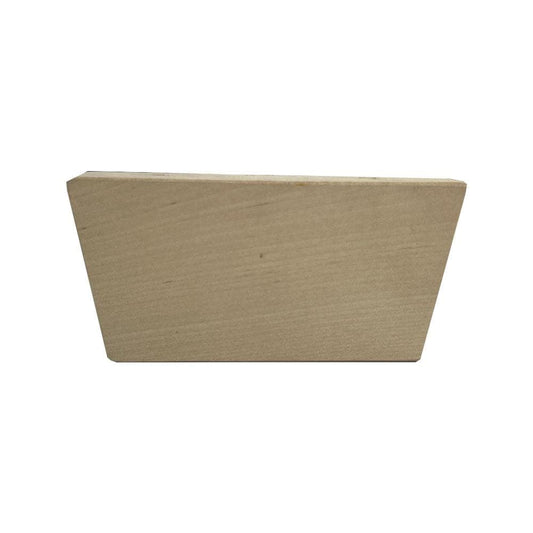 Meubelpoot  rechthoek 12,5 bij 4 cm en hoogte 6 cm  van massief hout