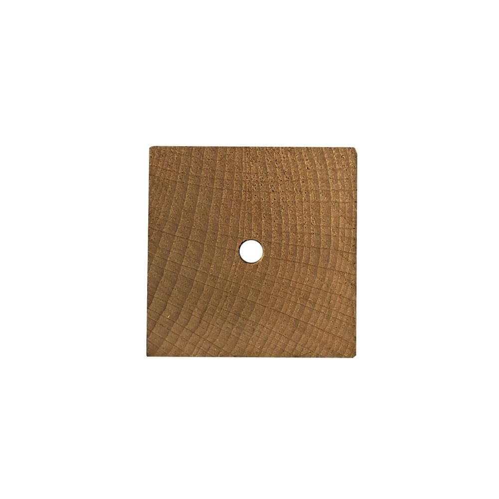 Meubelpoot zwart vierkant 5 bij 5 cm en hoogte 7 cm  van massief hout