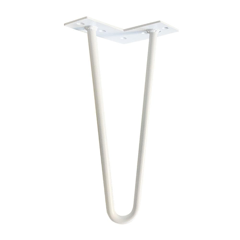 Stalen hairpin wit hairpin ø 1,2 cm en hoogte 30 cm