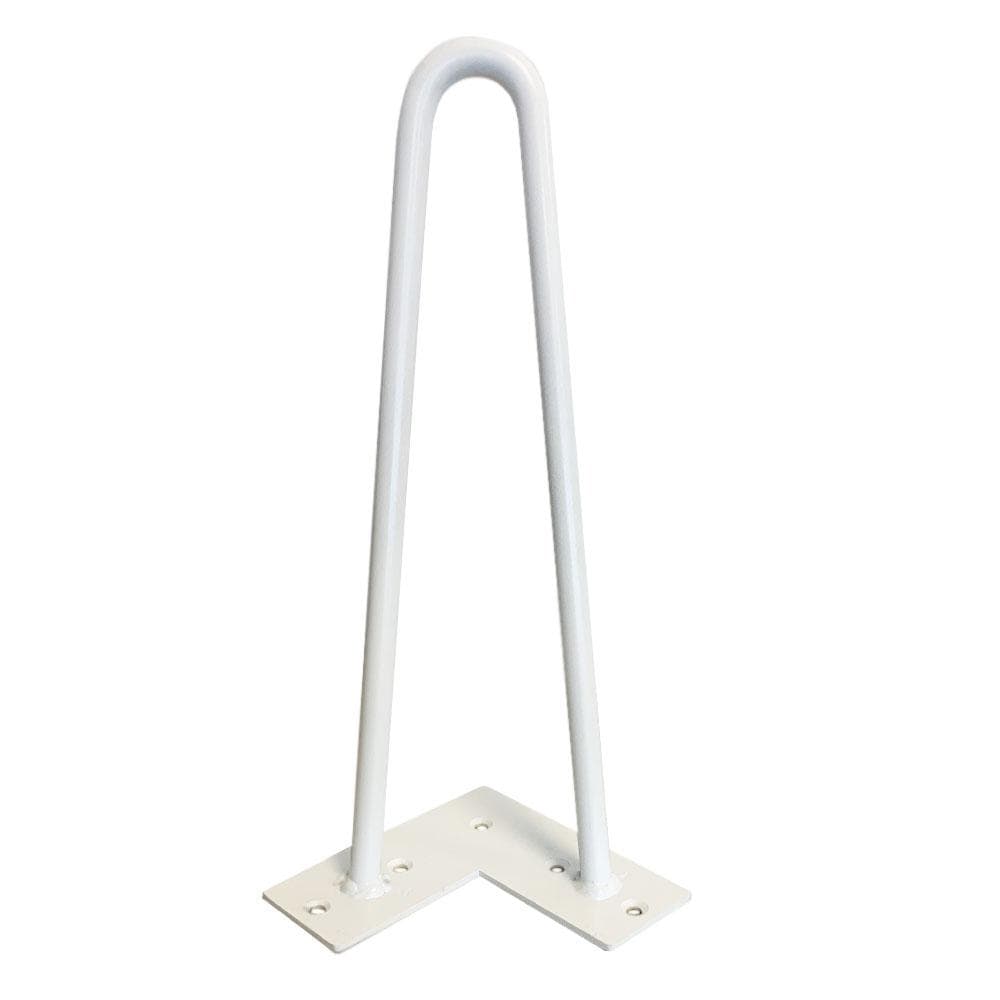 Stalen hairpin wit hairpin ø 1,2 cm en hoogte 30 cm