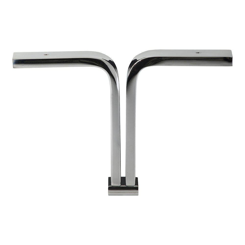 Massief stalen meubelpoot chroom design 18,5 bij 4 cm en hoogte 13 cm  (1 x 4 cm)