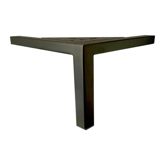 Stalen meubelpoot zwart hoek 18 bij 18 cm en hoogte 10 cm  (2 x 2 cm)