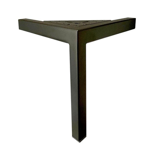 Stalen meubelpoot zwart hoek 18 bij 18 cm en hoogte 22 cm  (2 x 2 cm)