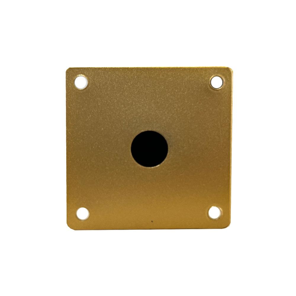 Stalen schuine meubelpoot goud conisch ø 3,5 cm / 2 cm en hoogte 15 cm