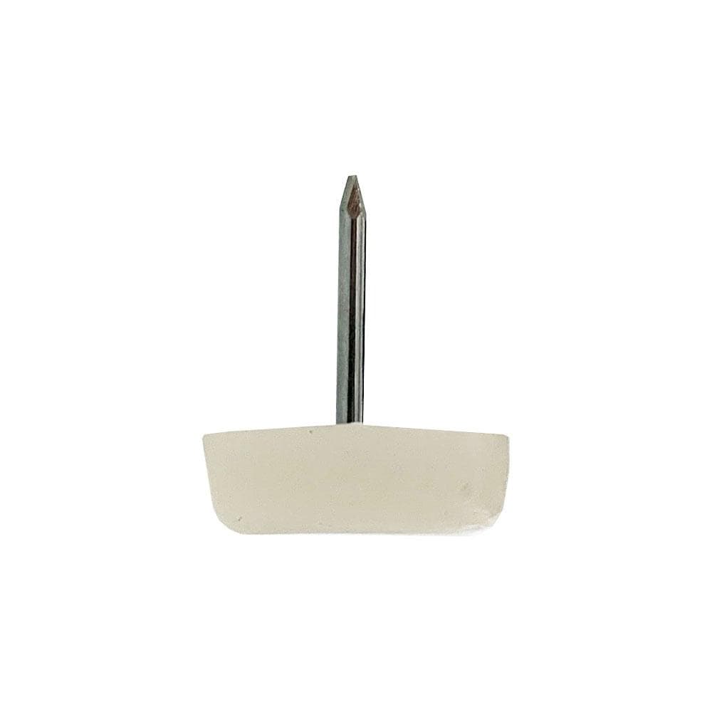 Glijder wit rond Ø 1,8 cm en hoogte 0,6 cm  van kunststof - 20 stuks