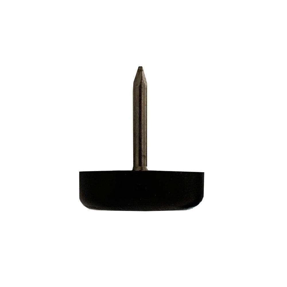 Glijder zwart rond Ø 2 cm en hoogte 0,6 cm  van kunststof - 20 stuks