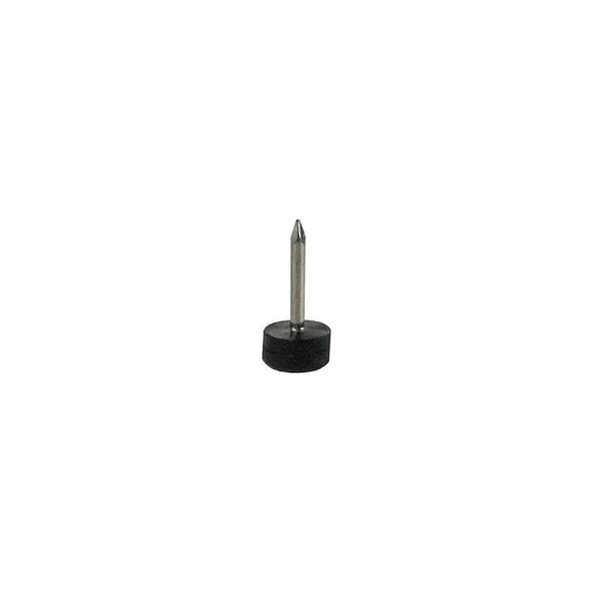 Glijder zwart rond Ø 1 cm en hoogte 0,6 cm  van kunststof - 20 stuks