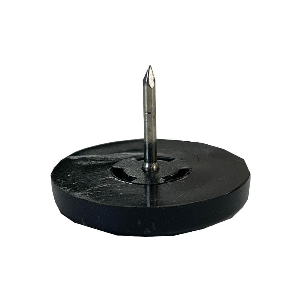 Glijder zwart rond Ø 3 cm en hoogte 0,6 cm  van kunststof - 20 stuks