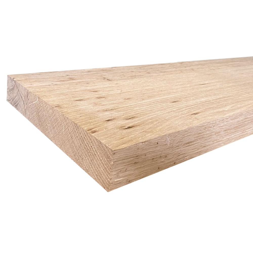 Wandplank oud eiken 80 bij 20 cm van 4 cm dik massief hout met rechte randen