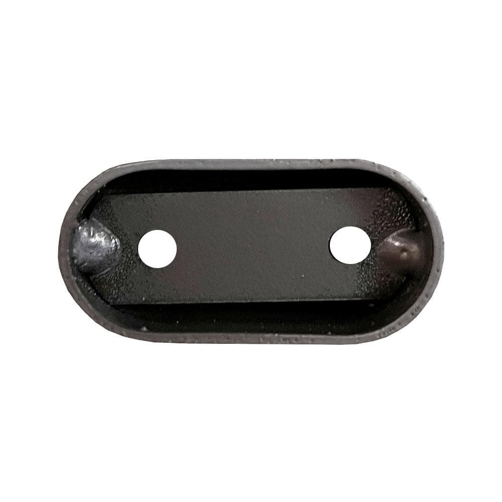 Stalen meubelpoot rvs look ovaal 6 bij 3 cm en hoogte 5 cm