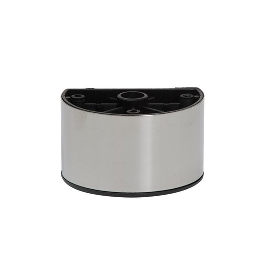 Meubelpoot chroom rond 8 bij 5,5 cm en hoogte 5 cm  van kunststof