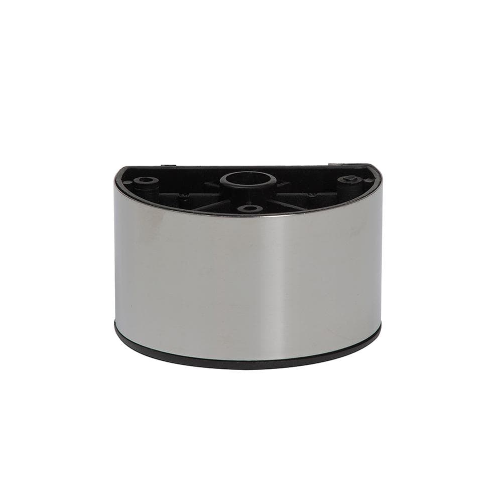 Meubelpoot rvs look rond 8 bij 5,5 cm en hoogte 5 cm  van kunststof