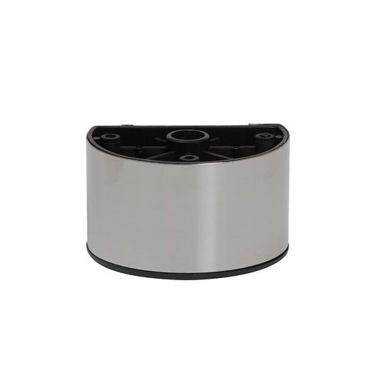 Meubelpoot rvs look rond 8 bij 5,5 cm en hoogte 5 cm  van kunststof