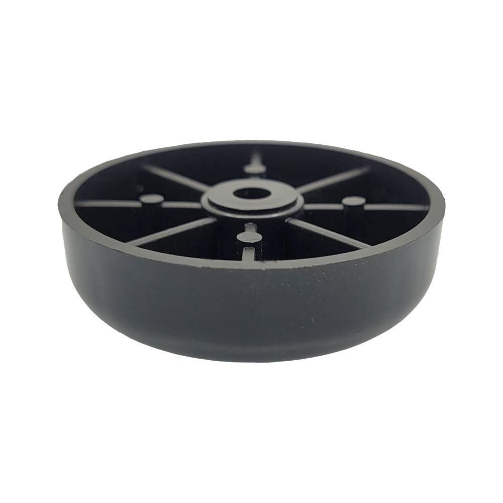 Premium meubelpoot zwart rond Ø 5 cm en hoogte 1,5 cm  van kunststof